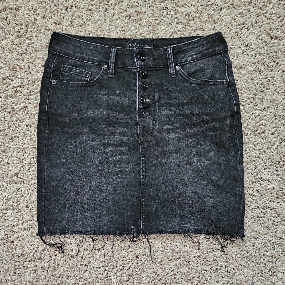 Kendall & Kylie Button Fly Jean Skirt
